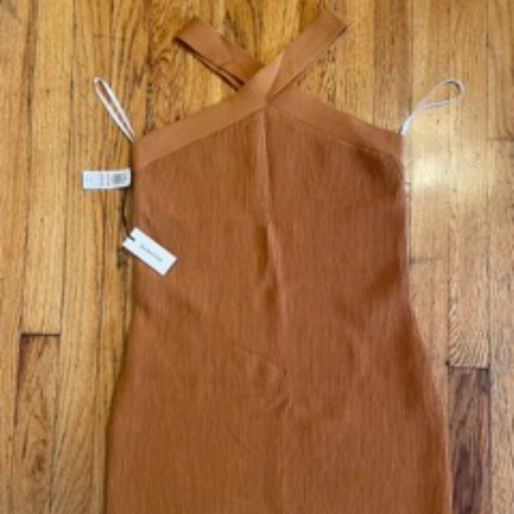 NWT Babaton Sculpt Knit criss-cross neck dress